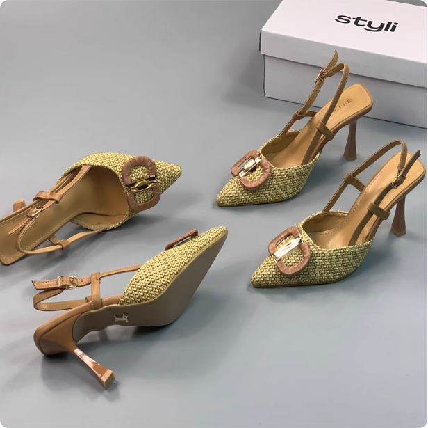 Chaussures à talons tressées