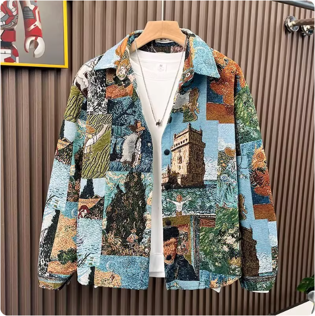 Veste patchwork artistique