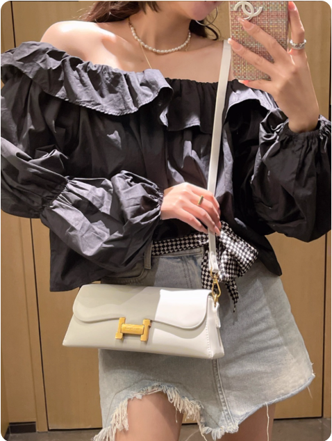 Sac à main blanc en cuir