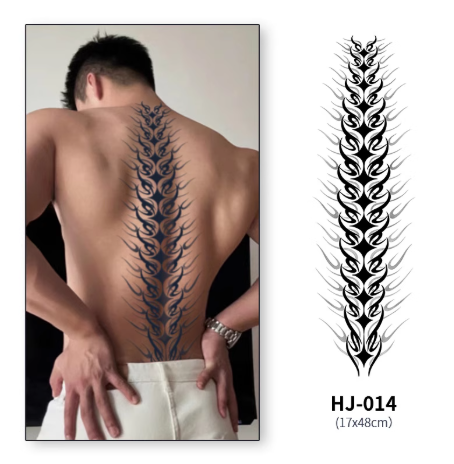 Tatouages temporaires pour le dos