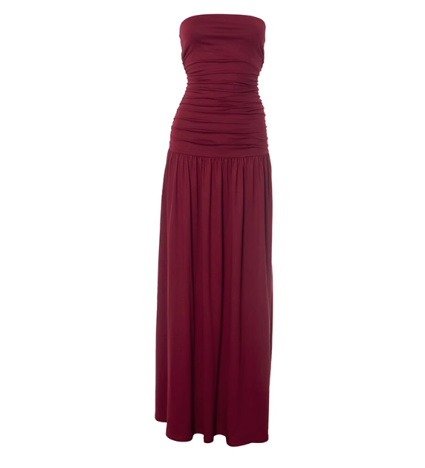 Robe longue marron élégante