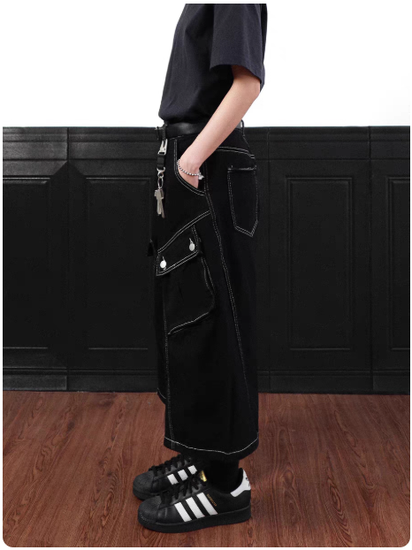 Short cargo large noir