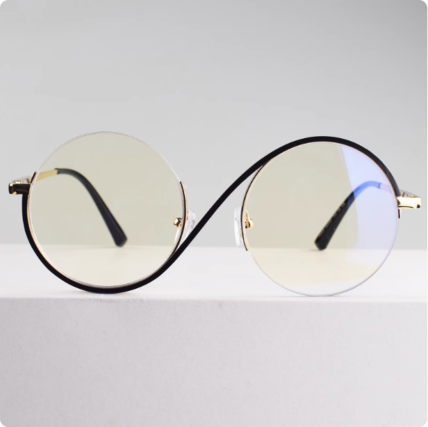Lunettes rondes élégantes