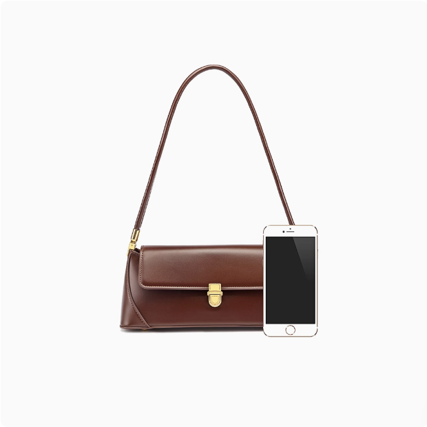 Sac à main en cuir marron
