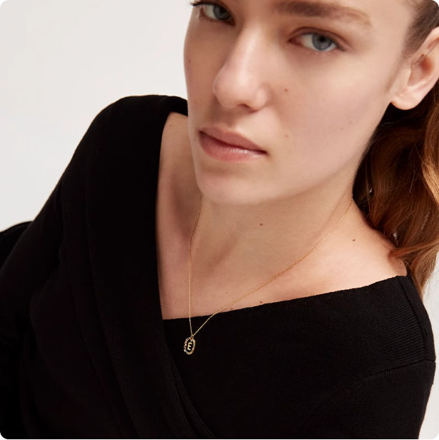 Collier personnalisé avec pendentif initiale