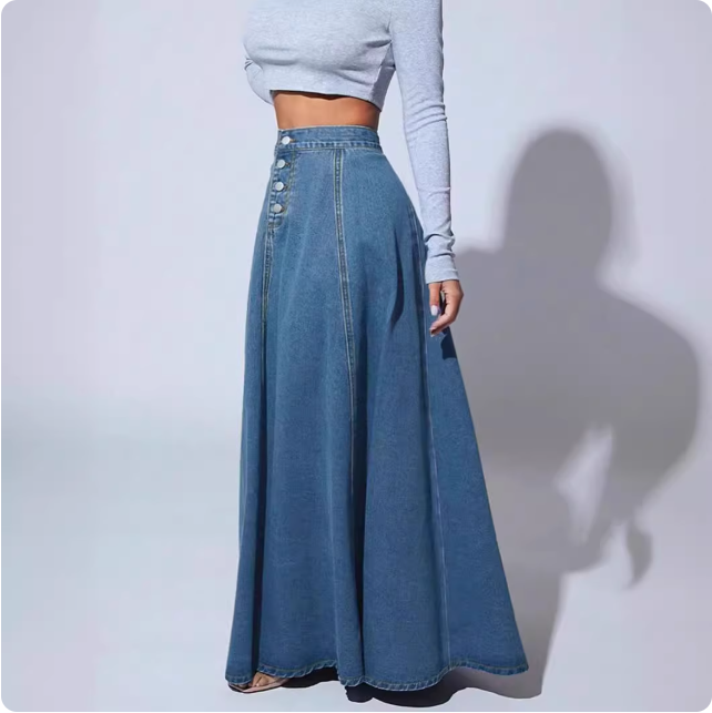 Jupe longue en jean