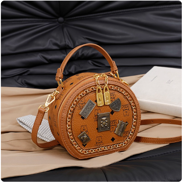 Sac à main rond à motifs