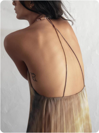 Robe plissée dégradée