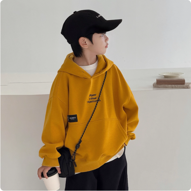 Sweat à capuche jaune