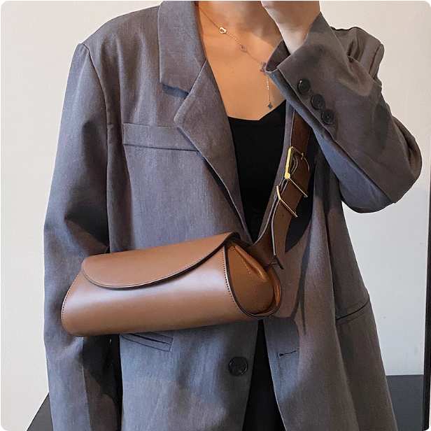 Sac à bandoulière en cuir marron