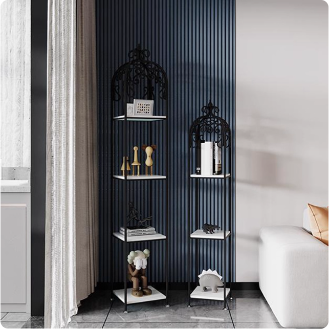 Étagère de décoration en métal