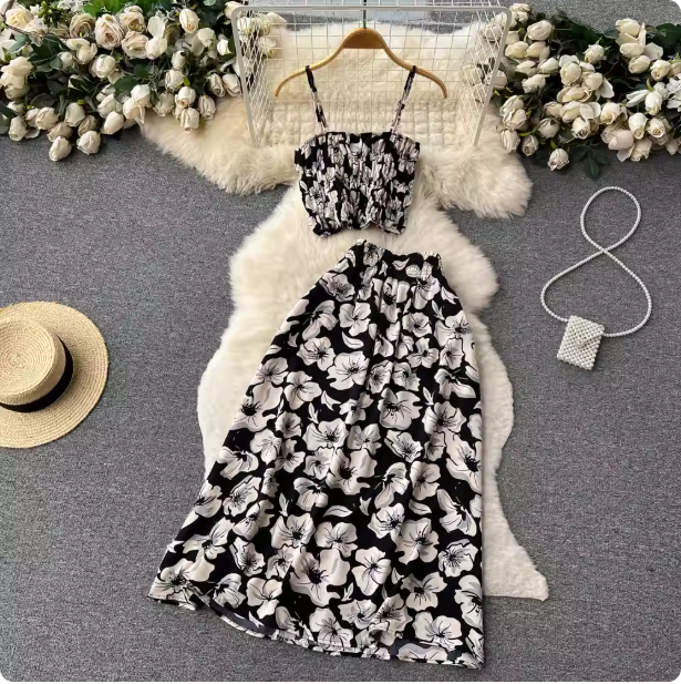 Ensemble Floral Rouge