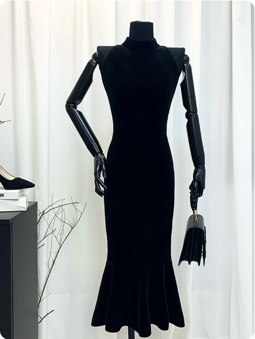 Manteau noir élégant