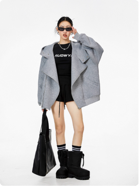 Veste oversize grise