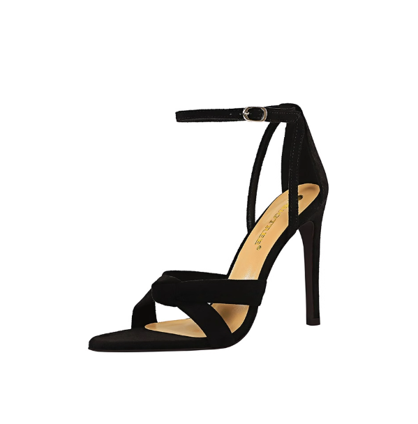 Sandales à talons verts