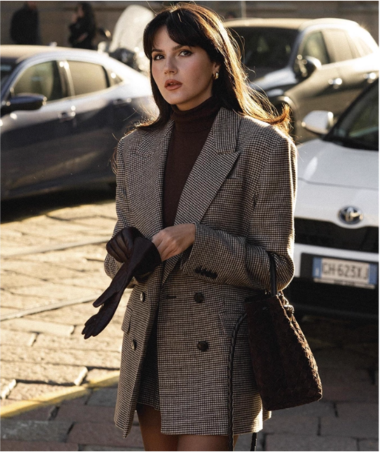 Ensemble tailleur à carreaux