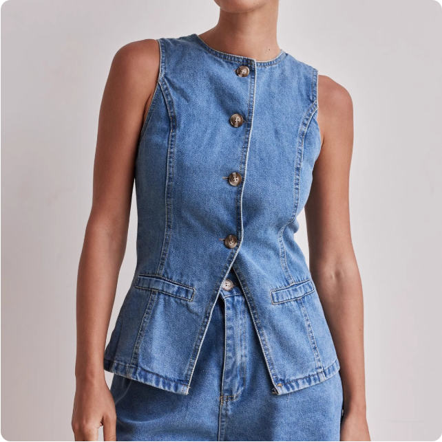 Ensemble débardeur et short en jean