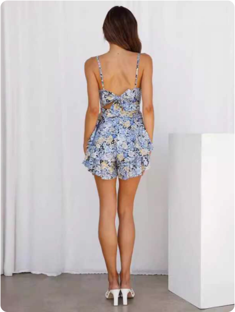 Robe d'été à volants florale