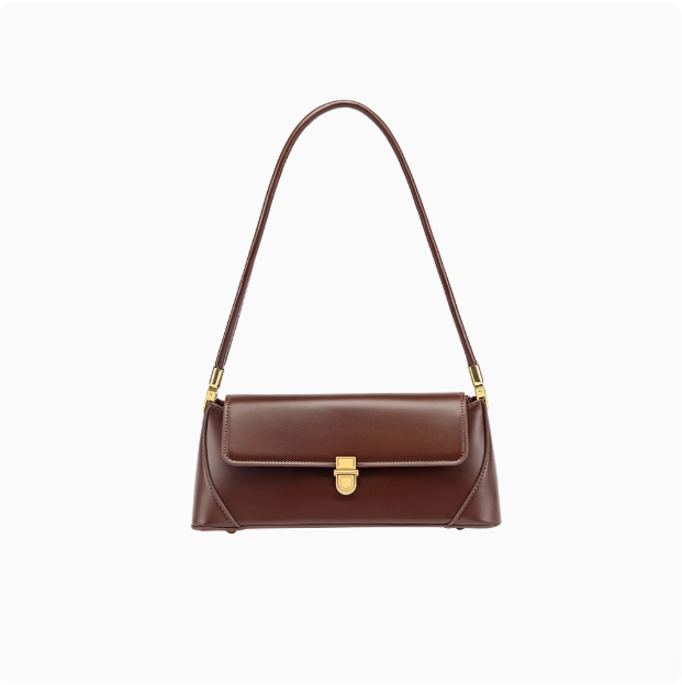 Sac à main en cuir marron