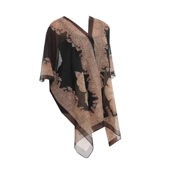 Poncho élégant bleu nuit