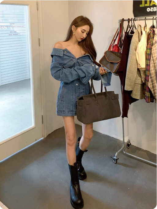 Robe-chemise en jean