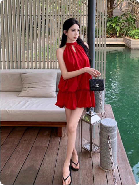 Robe rouge élégante