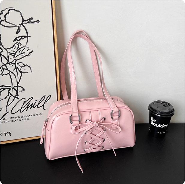 Sac à main en cuir brun