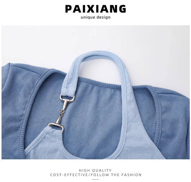 T-shirt tendance bleu Paixiang