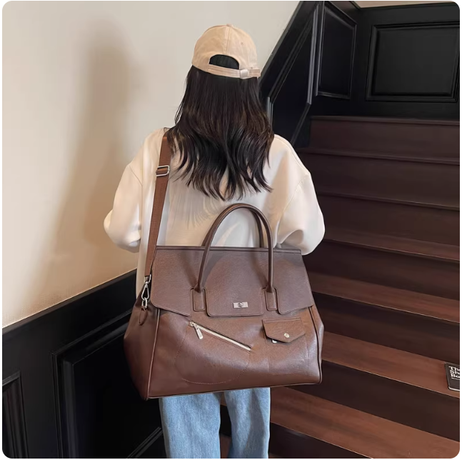 Sac cabas marron élégant