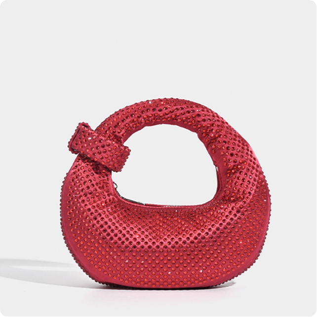 Sac à main en jean avec strass