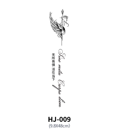 Tatouages temporaires pour le dos