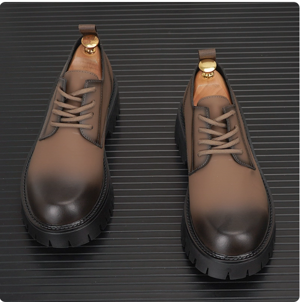Chaussures Derby en cuir marron