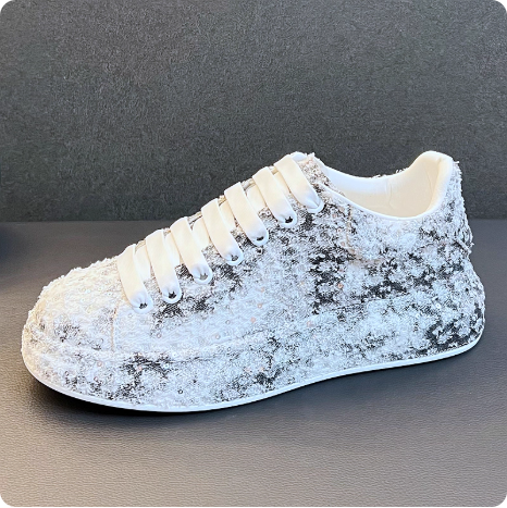 Baskets tendance en sequins verts