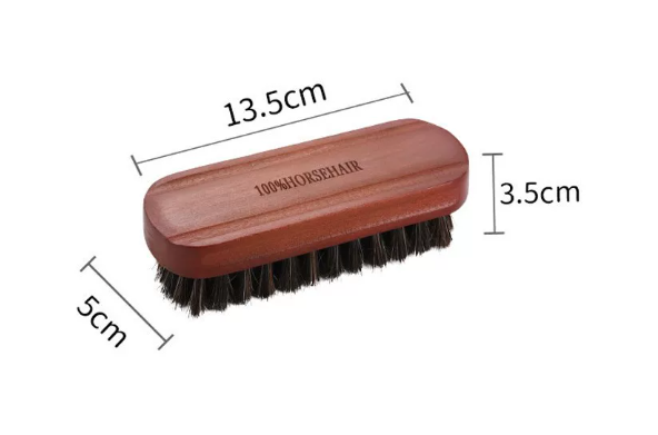 Brosse à chaussures en crin de cheval