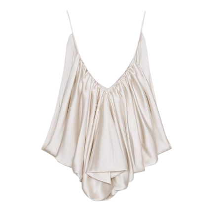 Top en satin plissé