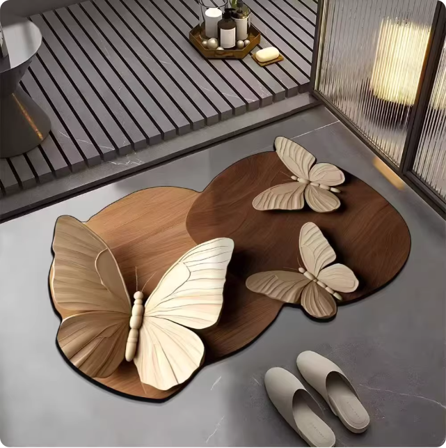 Tapis papillon 3D