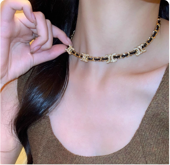Ensemble collier et bracelet chaîne élégante
