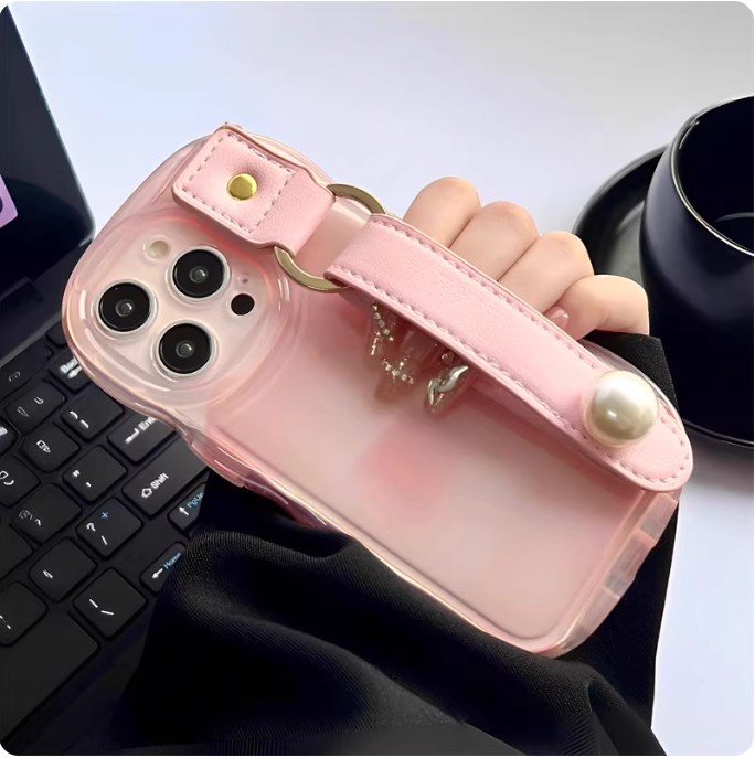 Coque de téléphone à motif léopard avec sangle