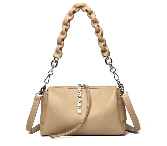Sac à main en cuir crème