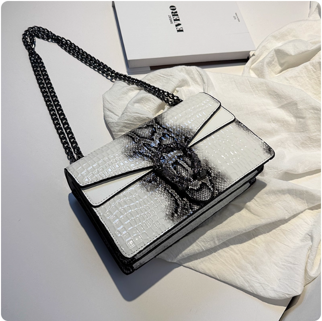 Sac à main Hurbenluu en cuir effet crocodile