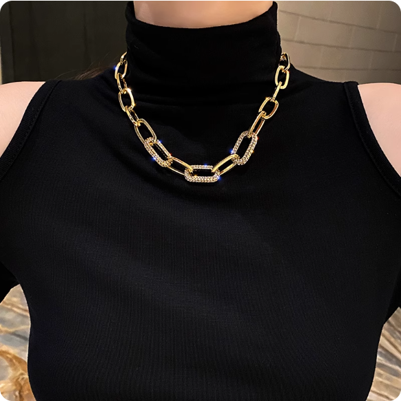 Collier chaîne doré