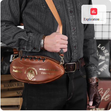 Sac à bandoulière ballon de football vintage