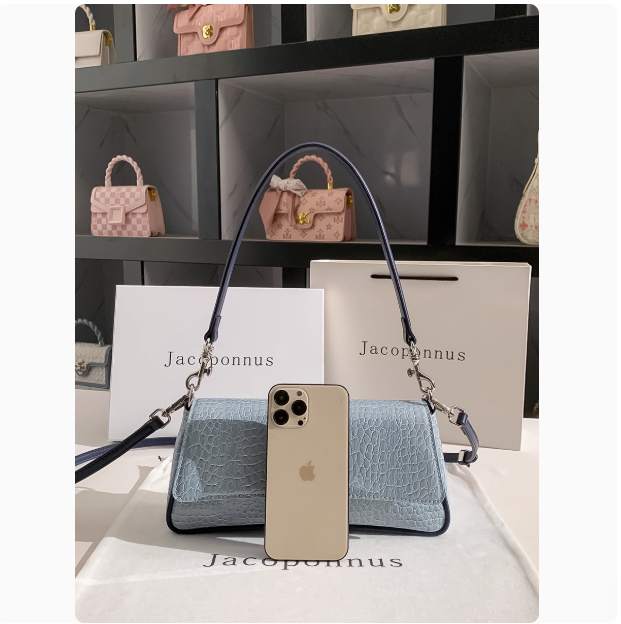 Sac à main Jacoponnus en cuir bleu