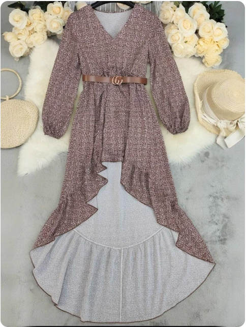 Robe bohème asymétrique