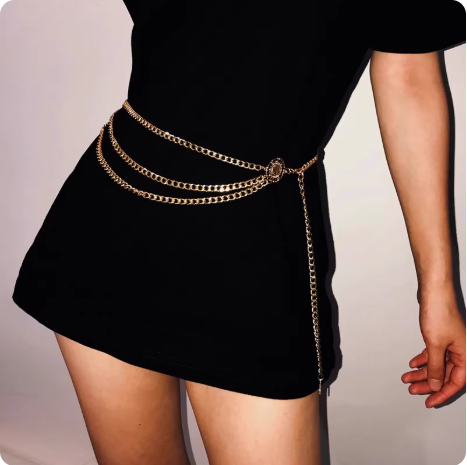 Ceinture chaîne dorée