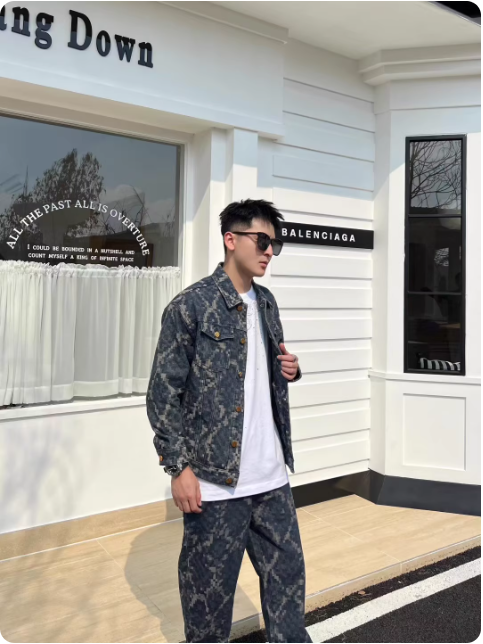 Ensemble veste et pantalon en denim