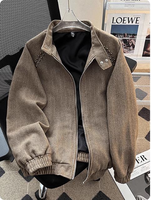 Veste marron en tissu