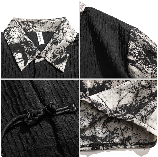 Chemise oversize à motif marbré