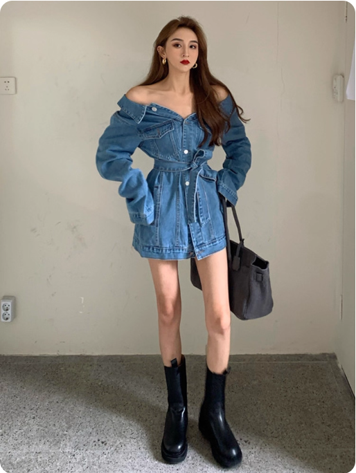 Robe-chemise en jean