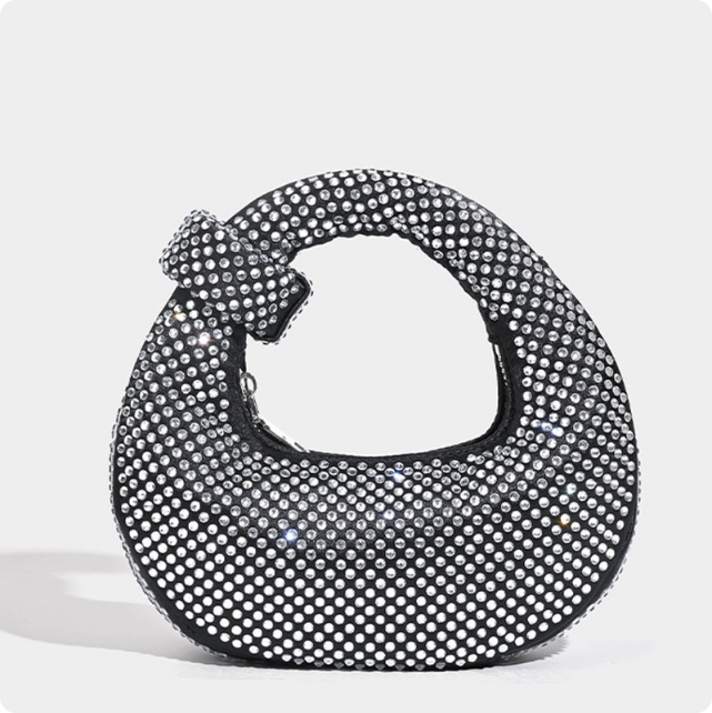 Sac à main en jean avec strass